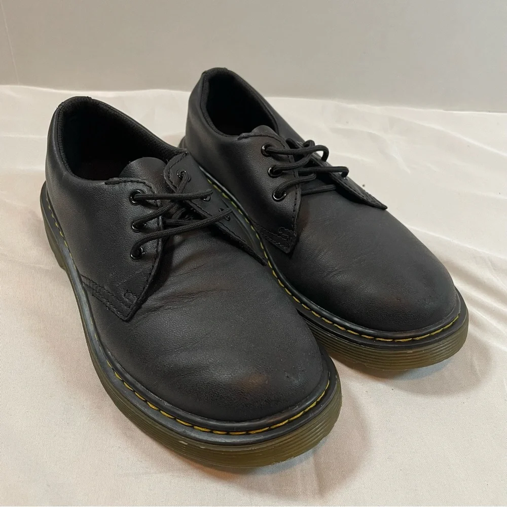Dr. Martens 1461 J Junior Black Softy T Leather Oxford Shoes Size 3 US